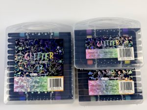 Dual Tip Brush Glitter Marker for Doodle Writing